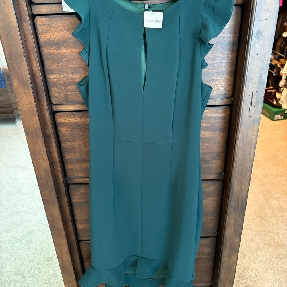 Ava & Aiden Teal Ruffle High Low Dress - Picture 2 of 3